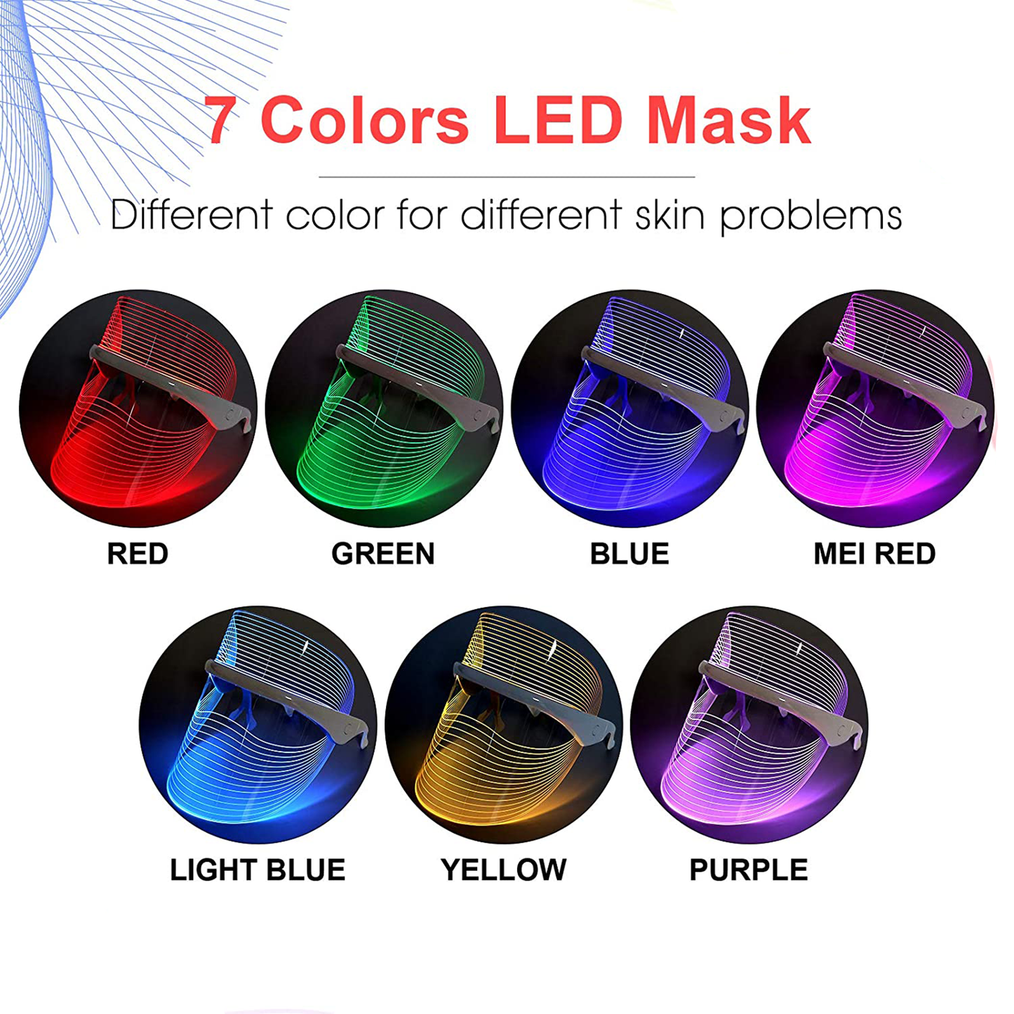 Color led mask